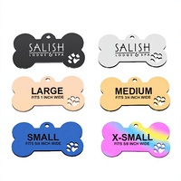 Offre Spéciale – Plaque d'identification personnalisée pour chien, en métal durable, gravée, motif patte en forme d'os, anti-rouille, pour l'identification des animaux de compagnie, cadeaux promotionnels