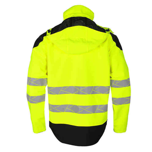 Logotipo personalizado ANSI Clase 2 chaqueta de seguridad impermeable transpirable LED Flash Softshell algodón ropa protectora de alta calidad para - Product Image 4