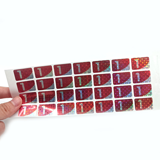 Custom Stickers laminated QR Code Anti-counterfeiting Logo Sheet Partial Packaging Labels Holographic Stickers