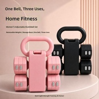 Nouvel arrivage : Ensemble d'haltères de fitness pour femmes, plaques détachables recouvertes de caoutchouc, poids réglable, matériau ABS - Équipement d'exercice à domicile