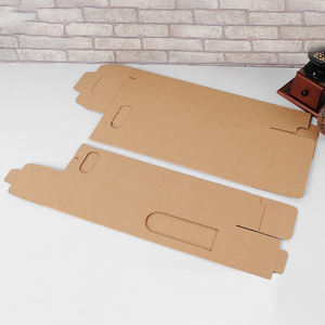 Cetak kustom botol kertas Kraft 3 botol pembawa karton pengiriman kotak anggur kertas karton ganda dengan jendela - Product Image 5