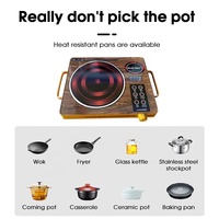 Marque Premium 2500W Cuisinière à induction infrarouge Durable En acier inoxydable 220V Cuisinière électrique Utilisation de la voiture en plein air Hotpot Caractéristique