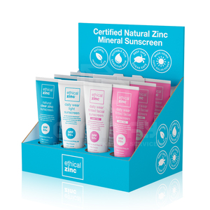 Custom Paper Cardboard Cosmetic Counter Small Bottle Display Box Table Top Skin Care Corrugated Cardboard Counter Box for Bottle