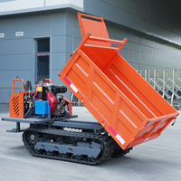 Meistverkaufter 1,2-Tonnen-Raupenkipper Mini-Diesel-Gummiketten-Transportkipper Multifunktionaler Raupenkipper für Obstplantagen
