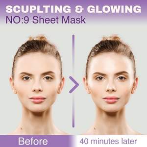 Mascarilla Facial Reafirmante y Lifting de Bio-Celulosa No.9 - NAD+ y Péptidos para Reducir Arrugas y Revitalizar la Piel (1 unidad) - Product Image 5