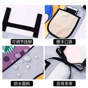 Delantal personalizado con logo, impermeable y resistente al aceite, para cocina y hogar, novedad 2026, para uso comercial, catering, <span class=keywords><strong>red</strong></span> privada, delantal de trabajo. - Product Image 4