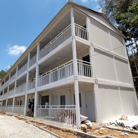 Cabina Portátil de Acero de 12x3.8m, Fácil Instalación, Fuerte Resistencia Estructural, Vida Útil de 15-20 Años para Obras de Construcción Temporales