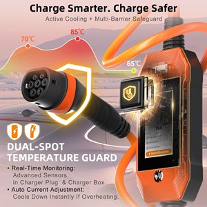 Cargador Portátil para Vehículos Eléctricos Feyree de 11 kW, Trifásico, Tipo 2, Pantalla Táctil Inteligente de 4.3 Pulgadas, WiFi, Aplicación para Tesla, Cargador EVSE de CA con Adaptador - Product Image 2