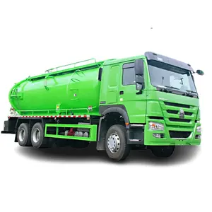 Sinotruk Howo 20cbm Riolering Schoonmaak Vrachtwagen Riool Jetting Vrachtwagens Vacuüm Tanker Trucks Te Koop Aangepaste Diesel Tank Lucht Bruto Type