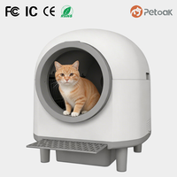 Bac à litière automatique pour chat auto-nettoyant 80L avec contrôle par application Tuya, nettoyage facile, grande capacité, électrique, intelligent, en matériau PP