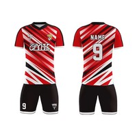 Maillot de football personnalisé OEM, motif jacquard, sublimation, logo, nom et numéro personnalisés, fournisseur, short respirant à séchage rapide