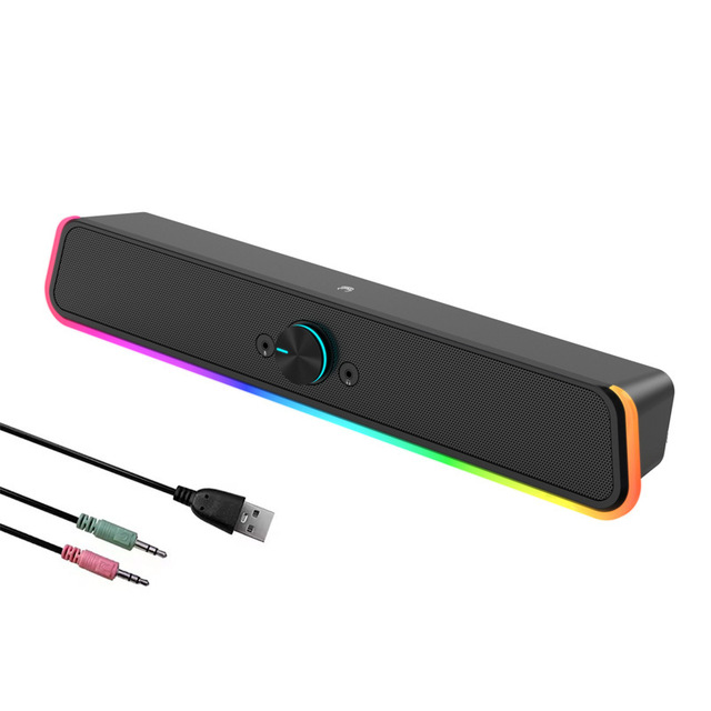 New Computer Speakers Desktop Wired bar Subwoofer Light-emitting Headset Connected to the Game Stereo Computer Audio Wholesale