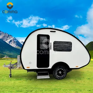 Otr nhà máy bán hàng trực tiếp Camper Trailer xe mini gấp Caravan Trailer nhỏ Caravan với bổ sung mái hiên