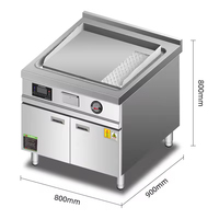 Machine à griller les steaks à induction professionnelle à commande unique |   Équipement de cuisine pour restaurant |   Four à gaz pour la cuisson