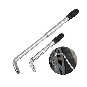Clé à douille télescopique en L pour pneus, entraînement 1/2 po, 12,5 mm, en acier Cr-V trempé, clé à douille à économie d'effort pour réparation automobile - Product Image 1