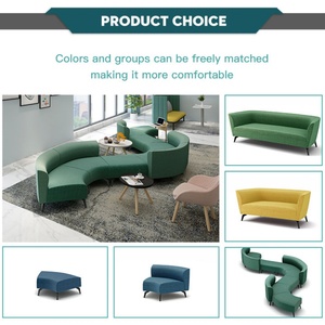 Conjunto de Sofás Seccionales de Estilo Moderno Personalizado para el Hogar, Oficina, Escuela, Recepción, Muebles de Tela Suave, Sofá de Recepción con Características Especiales - Product Image 3
