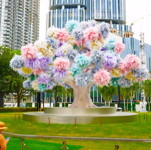 Árbol de fuegos artificiales de caña artificial para bodas, celebraciones, flores de caña artificiales, hierba pavo real, <span class=keywords><strong>biomimicry</strong></span> - Product Image 3