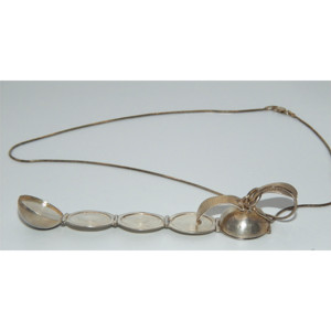 Collana Vintage unica in argento Sterling 925 con medaglione dell'album fotografico Art déco! - Product Image 3