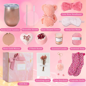 Private Label 13 Items Unique Female <strong>Gift</strong> Relaxing Care Package <strong>Vegan</strong> Skincare Soap Eyemask Bath Bomb Relaxing Spa <strong>Gift</strong> <strong>Basket</strong> - Product Image 4