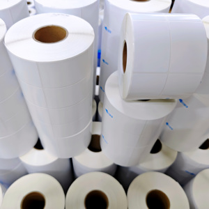 Rollos de Papel de Etiquetas Térmicas Directas Personalizadas, Impermeables, con Adhesivo Fuerte, Etiquetas de Código de Barras de PP Térmico en Blanco - Product Image 2