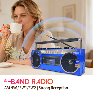 Transistor <span class=keywords><strong>Stereo</strong></span> portatile Vintage AM FM SW Radio Tape <span class=keywords><strong>Cassette</strong></span> Recorder Player <span class=keywords><strong>con</strong></span> USB - Product Image 2