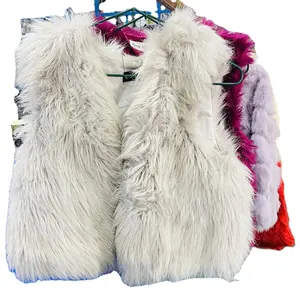 Winter Faux Fur Coat Artificial Fur Jacket Used Clothing Second Hand Clothes Bales Used Clothes Korea for Women Adults