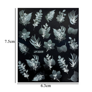 Autocollants <span class=keywords><strong>pour</strong></span> <span class=keywords><strong>ongles</strong></span> en forme de flocon de neige et de fleurs, effet 5D en relief, autocollants <span class=keywords><strong>pour</strong></span> <span class=keywords><strong>ongles</strong></span> de Noël, design hivernal, nouveauté <span class=keywords><strong>2022</strong></span> - Product Image 6