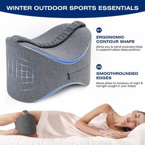 Home Hospital Memory <b>Foam</b> Pillow Yuanbao-<b>Shaped</b> Slow Rebound <b>for</b> Side Sleepers Decompression Knee Leg Support Knitted - Product Image 2