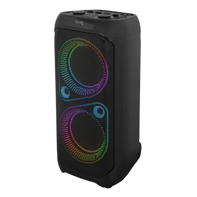New Style 120W Portable Bluetooth Speaker System Loud Dual 8" Subwoofer and Wireless Mic Pa Speaker for Karaoke Outdoor Party
