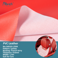 0,6mm Lychee-Geprägtes Kunstleder für Autositze, Sofas und Taschen - Wasserdicht mit French-Terry-Rückseite 160101-2504