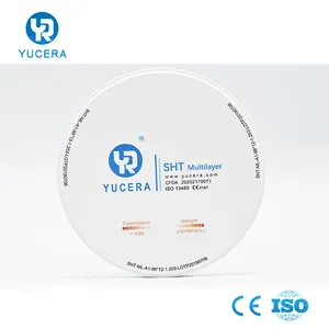 YUCERA Produk Dental Multilapis, Blok Zirkonia Gigi untuk Mesin Penggilingan Cad Cam Dental