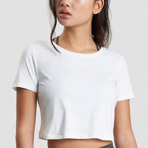 Ropa Deportiva Transpirable para Mujer, Camiseta Corta de Manga Corta, Fabricada en Fábrica, Diseño OEM Profesional, Camisetas Cortas para Mujer para el Verano - Product Image 6