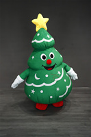 Costume de mascotte de sapin de Noël gonflable en peluche en gros Costume de mascotte de père Noël de personnage de dessin animé