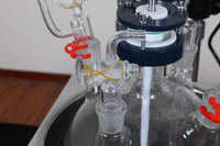 Agitateur électrique de laboratoire, cuve de réaction en verre borosilicate à couche unique avec bain chauffant et moteur, capacité 5L