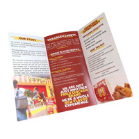 Brochures pliables personnalisables A3/A4/A5 en papier couché 157g pour la promotion des magasins d'alimentation