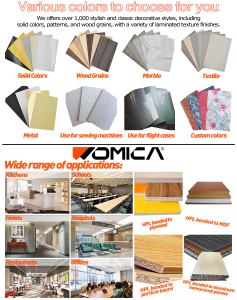 Plaque stratifiée Womica haute brillance, stratifié bois mat, plaque ignifuge, stratifié brillant très vendu, Lamitak décoratif, usine Linyi - Product Image 6
