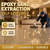 Peinture époxy auto-nivelante pour sols, haute brillance, facile à nettoyer, revêtement de sol pour hôpitaux, laboratoires, salles blanches