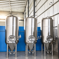 Cuve de Fermentation de Bière Tonsen 100HL 10000L, Unitank Conique à Double Enveloppe pour Brasserie Commerciale et Ligne de Production de Brassage