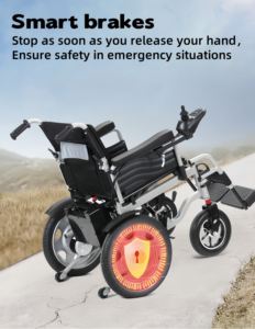 Scooter portatif de mobilité de fauteuil roulant électrique pliable de poids de chargement de la meilleure qualité de 120kg pour des personnes âgées et handicapées - Product Image 6