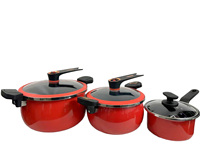 Set Panci Presto Multi Cooker Aluminium Peralatan Dapur Set Panci Saus Panci Anti Lengket Casserole Dengan Tutup Peralatan Masak Marmer