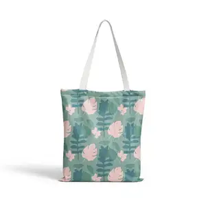 Floral Large Tote Bag Shoulder Bag Travel Daily Bags Bolsa Lona For Gym Beach