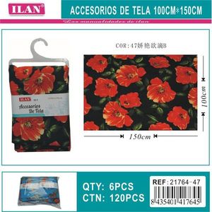 Accessorio in Tessuto Ilan 100cmx150cm, Stampa Floreale, Materiale per Cucito e Artigianato - Product Image 3