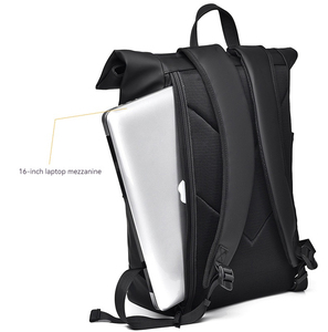 Benutzer definierte wasserdichte Oxford 16 Zoll Rolltop Schüler Rucksack Weekender Schult aschen für die High School - Product Image 4
