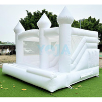 Istana Balon Tiup PVC OEM untuk Anak-anak 13FT Warna Putih dengan Blower untuk Sewa