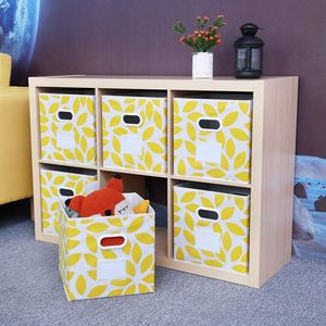 Boîtes de rangement pliables avec poignée, organisateur en cube respirant et peu encombrant, 12"L x 12"W x 12"H, lot de 6 - Product Image 2