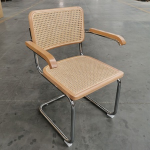 Arredamento Sala da Pranzo <span class=keywords><strong>Sedia</strong></span> <span class=keywords><strong>Cesca</strong></span> Moderna in Legno e Rattan Collezione Breuer <span class=keywords><strong>Sedia</strong></span> <span class=keywords><strong>Cesca</strong></span> con Braccioli - Product Image 1