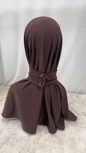 Hijab instantané Amira à boutons, en jersey premium, avec attache arrière et design boutonné, pour musulmanes - Meilleures ventes - Product Image 6