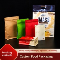 Sachets d'emballage pour snacks avec fenêtre transparente, scellage huit côtés, personnalisables, pour thé, mangues séchées, friandises lyophilisées pour animaux de compagnie, vente en gros, colorés