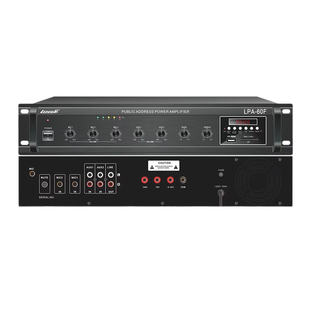 150W Integrated Power Amplifier - Professional All-in-One Audio Amp for Public Address/Background Music/Meetings