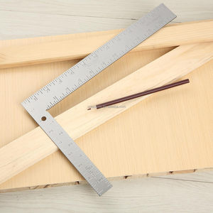 8 Inch X 12 Inch Bạc Thợ Mộc Vuông Thợ Mộc Góc Phải Cai Trị L Hình Dạng Kim Loại Vuông Thép Khung Công Cụ Đo Đo Đo - Product Image 6